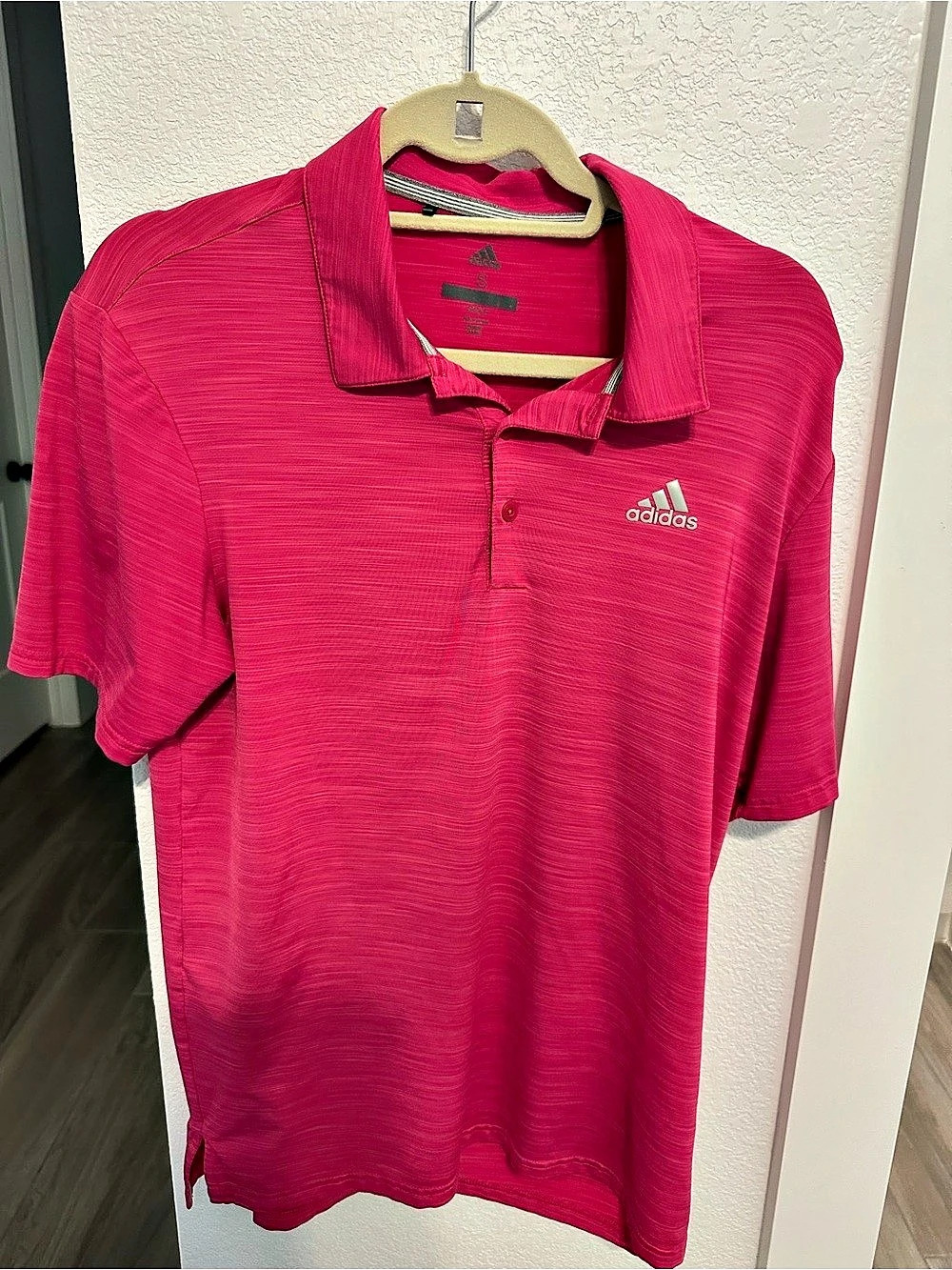 Adidas Men's  Small Pink Polo Size Small
